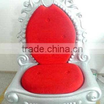 FRP Christmas Santa Throne Fiberglass King Throne for Christmas Shopping Mall Decoration