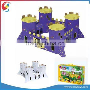 diy painting toy puzzle castle handmade paper for watercolor painting