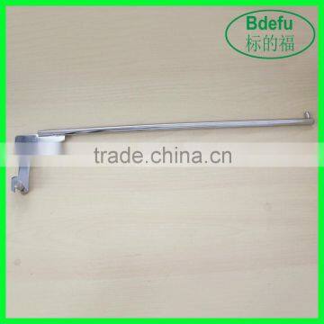 Slotted upright fitting metal display hook