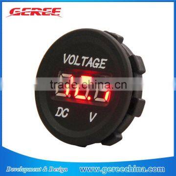 DC 12V Red LED Digital Voltmeter Waterproof for Boat Marine Vehicle Motorcycle Truck ATV UTV Car Camper Caravan