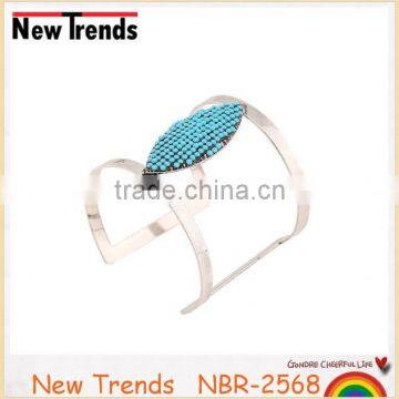 New Design Jewelry Fashion Acrylic Rhinestone Wrist Cuff Bangles