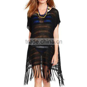 New style beach dress crochet black beach dresses beach cover up                        
                                                Quality Choice