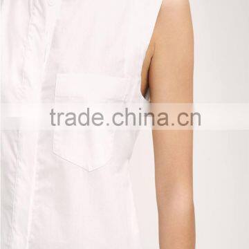 Ladies Tops Images Sleeveless Buttondown India Wholesale Cotton Tunic photo-4