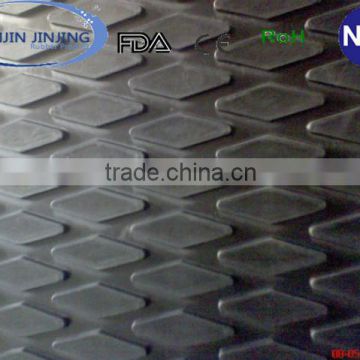 EPDM/KFM/NR/NBR/ SBR/CR/SG Customized Decoration Pattern Skid-proof Rubber Sheet/