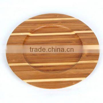 Cheap Bamboo dinner plate round plate wooden plates