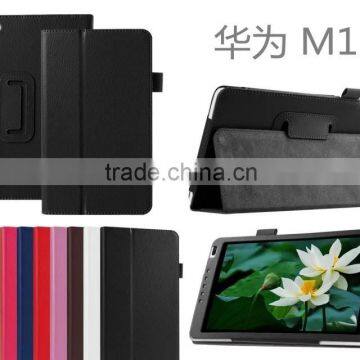 Flip Folio Stand Leather Case For Huawei M1