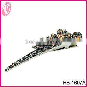 Manufacture Wholesale Diamante Butterfly Beak Hair Clips photo-2