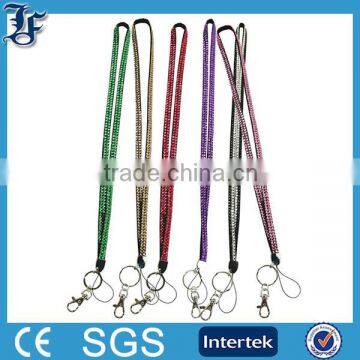 China wholesale hot sale retractable rhinestone lanyard by L.F Company