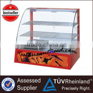 K100 Curved Glass Electric Food Warming Display Showcase