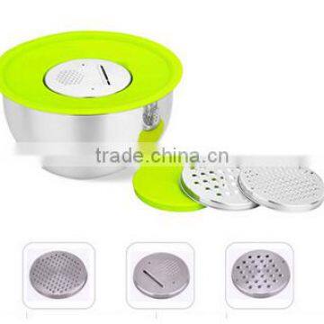 Steel Mixing Bowl with Graters