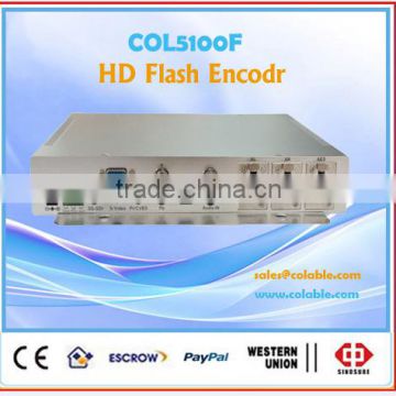 COL5100F 1080p flash media encoder h.264, mpeg-4 ip encoder with SDI/hdmi/CVBS/S-VIDEO input