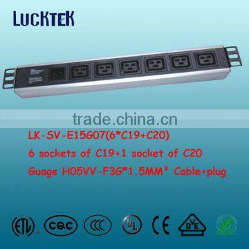 IEC C13 7ways cabinet PDU, rack power distribution unit