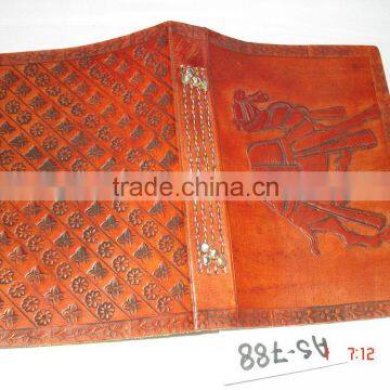 handmade leather embossed journal covers for journal makers, book binders, book bindery, art and crafts