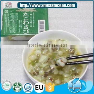 Hot selling Japanese food delicious seasoned frozen wasabi octopus cut