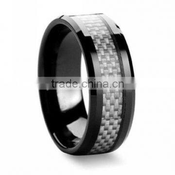 fashion carbon fiber inlay tungsten band for men #44000