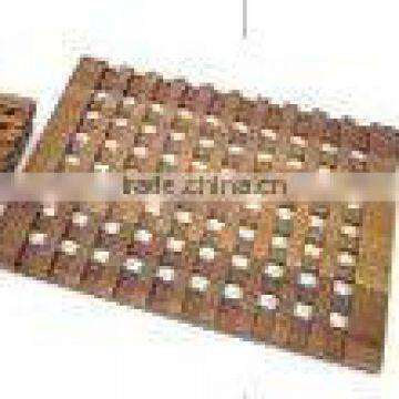 wooden hot pot pan mat pad for kitchen heat-resistant