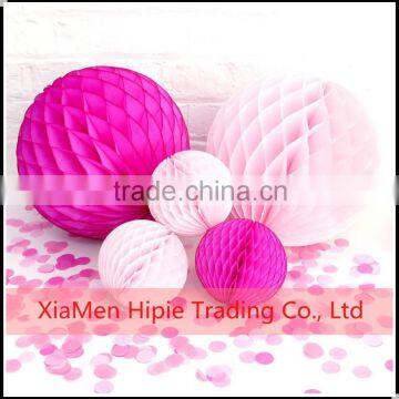 PINK Tissue paper honeycomb lanterns party decoration wedding paper ball