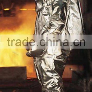 Excellent Heat Preventing Suit Fire Resistant Coverall With Aluminium Glass Fabric photo-3