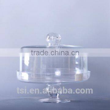 glass cheese dome cover with base