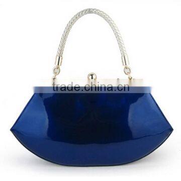 High quality bright pu clutch bag designer fashion lady evening bags