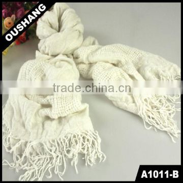 A1011-B Winter Warm Ruffle Scarf Women Muffler