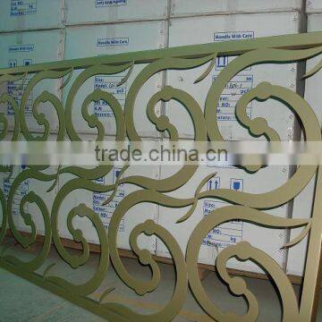 Metal flower perforated panel decoration