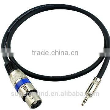 3Pin XLR female to 3.5MM small stereo JACK male Intrument cable