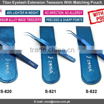 Eyelash Extension Tweezers / Titanium Made Tweezers / Tweezers With Free Pouches