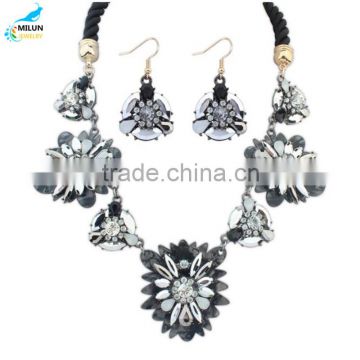 2015new design fashion gold plated statement jewelry sets for women