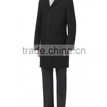 2014 new style 100% cashmere classic black overcoat wool cashmere men