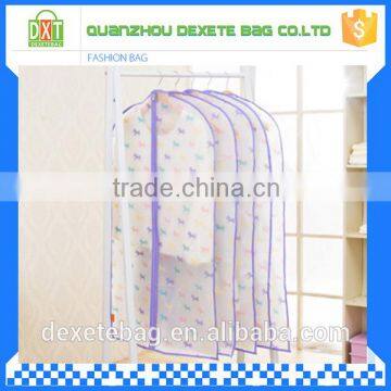 PEVA Custom logo high quality clear foldable garment plastic bag