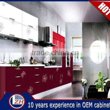 High quality whole acrylic kitchen cabinet set flat pack kitchen furniture China