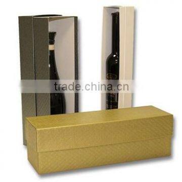 high grade rigid paper red wine packaging box