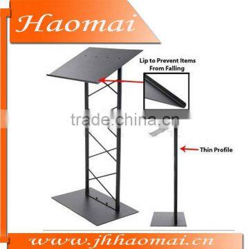 Lecture Podium Is Made Of Steel And Polished Black,steel metal podium,metal podium,modern podium