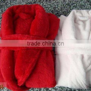 Coral Fleece Bathrobef Women Red Robe Soft Microfifber Bathrobe