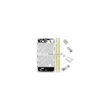 For iPhone 4 Yellow Diamond Middle Plate Housing Faceplate Silver