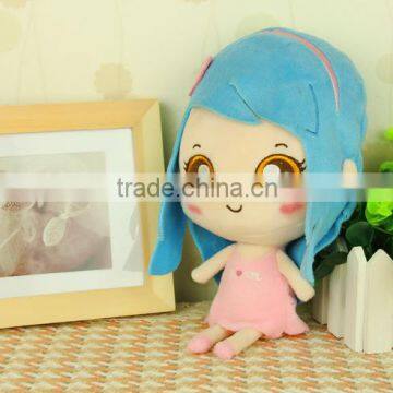 Carephilly Authorize Customize Stuffed Human Doll Long Hair Girl 4.65" Soft Plush Toy For Branding photo-4