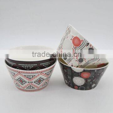 Wholesale 6-inch Ceramic Bowl Multicolor, Set of 4
