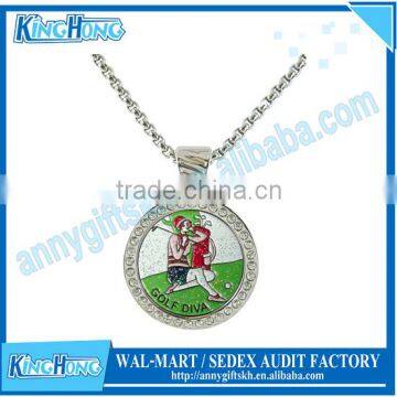 Cartoon character pattern Ball Marker necklace