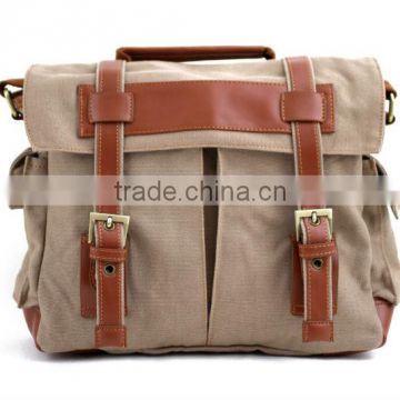 2013 Tan Canvas Camera Bag with leather trim