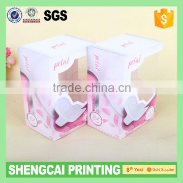 300g white art paper box with clear window