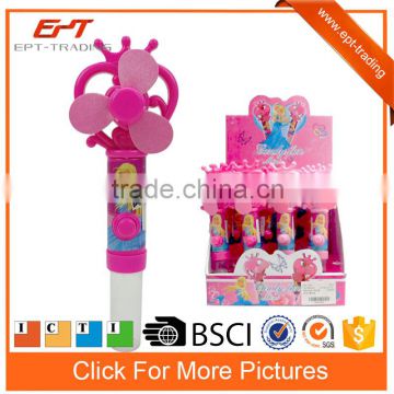 Summer toy electric fashion fan type toy candy tube for kids