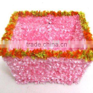 Handmade Square Shape Woolen Yarn Wedding Basket