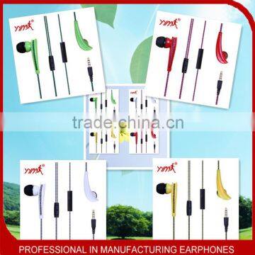 2016 Bright Color New Designed Promotion Braided Wired Earbuds for Mobile Phone photo-2