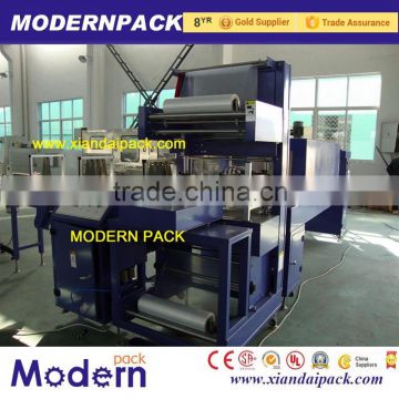 semi-automatic pe film shrinking wrapping beer bottle packaging machine