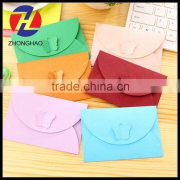 2015 new arrived recycled custom blank plain wholesale small color envelope