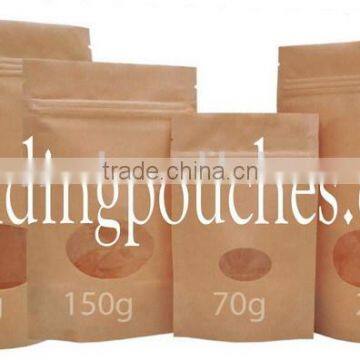 Kraft paper standing pouch with zipper