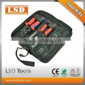 DN-K02C crimping tools kit with 0.25-2.5mm2 crimping tool,cable cutter and replaceable dies mini crimping tool set