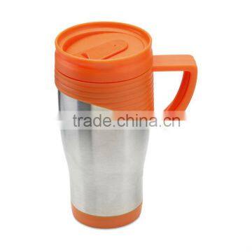 Double wall insulated plastic travel coffee mug