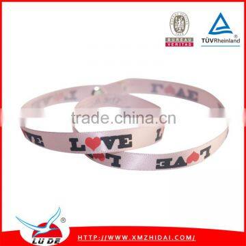 Factory wholesale custom promotional ribbon bracelet